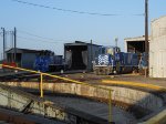 GMTX 127  28May2011  Across the turntable at WabTec - the old HBT Engine Shop - on Milby Street 